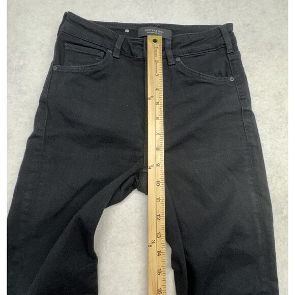 SCOTCH & SODA Womens Size 26 32 Amsterdam Haut High Rise Skinny Black - Picture 9 of 12